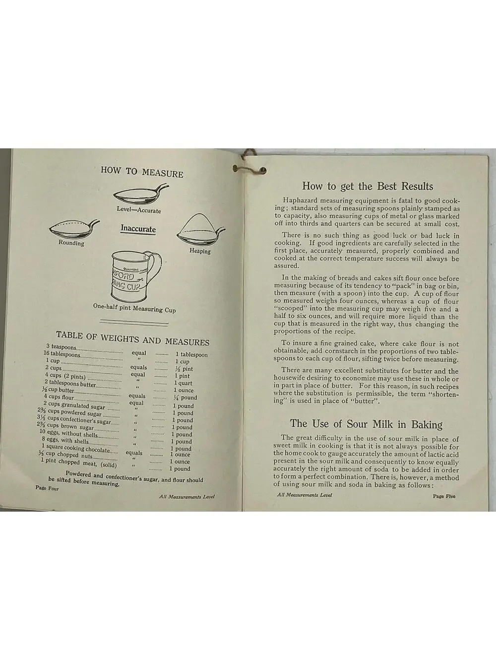 1920s Rumford Baking Powder Cookbook: Vintage Kitchen Recipes